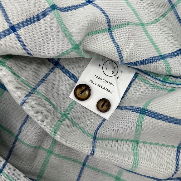 NWT Even Tide Red Plaid ButtonUp Long Sleeve Casual Shirt Medium Tall - Picture 3 of 6